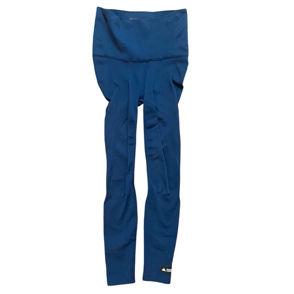 Adidas Formotion Sculpt High‎ Waisted Ribbed Leggings Navy Womens Size Medium